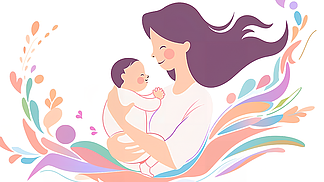 madre y bebé