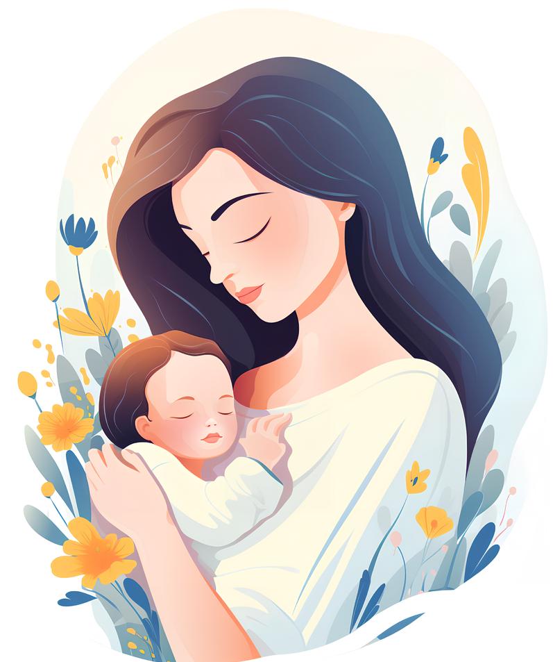 madre y bebé